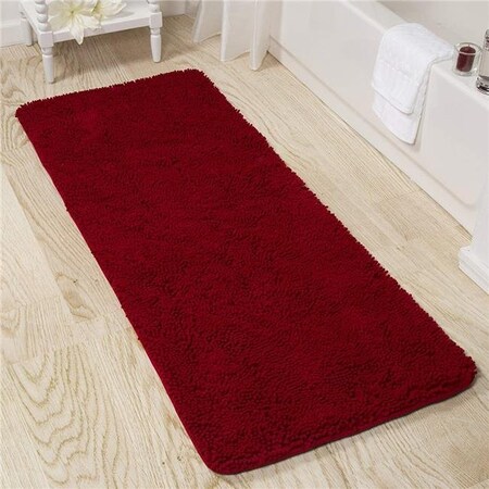 Bedford Home Bedford Home 67A-99056 Memory Foam Shag Bath Mat; 2 ft. by 5 ft. - Burgundy 67A-99056
